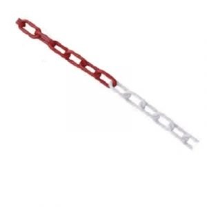 Cadena PVC 10mm Roja-Blanca Venta por Metros