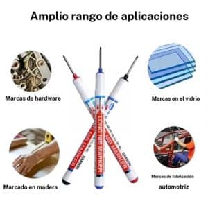 Marcador Permanente Punta Fina Extralarga 1mm