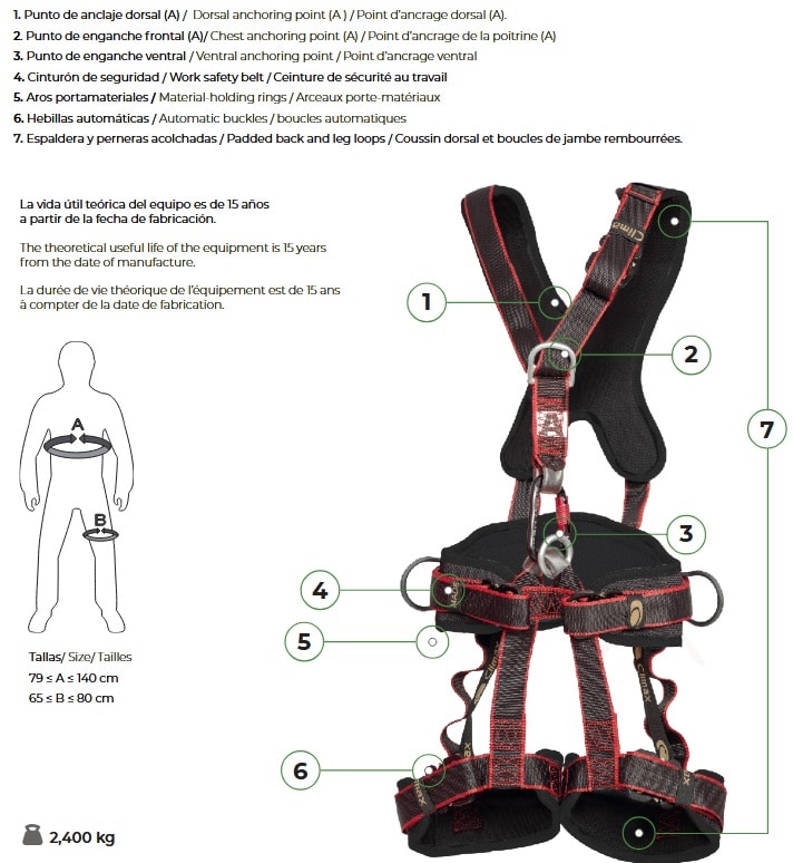 Arnés Anticaídas Atlas Plus