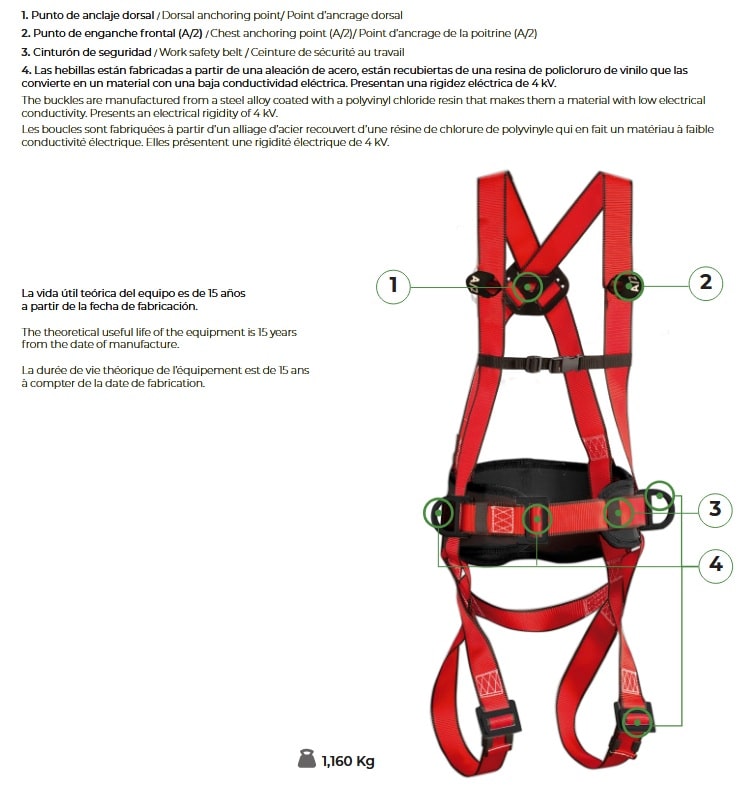Arnés Anticaídas Maxipro Dieléctrico