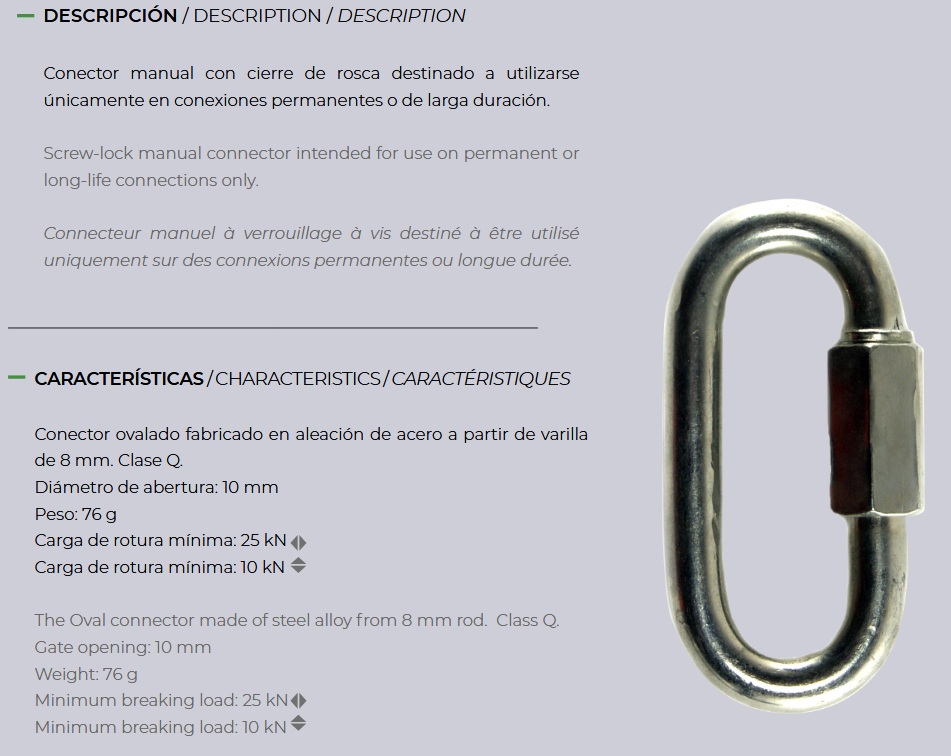 Conector Maillón Oval