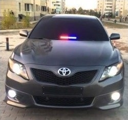 Piloto Parabrisas Lanza Destellos Azul Rojo 2C