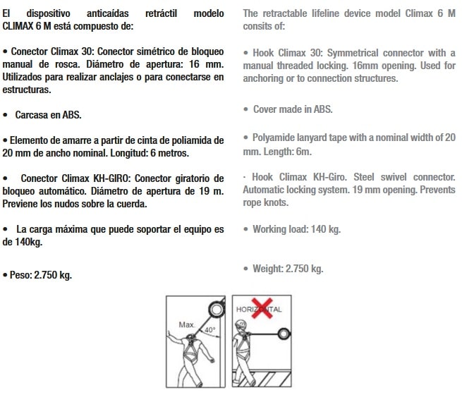 Dispositivo Retráctil Cinta 6 Metros