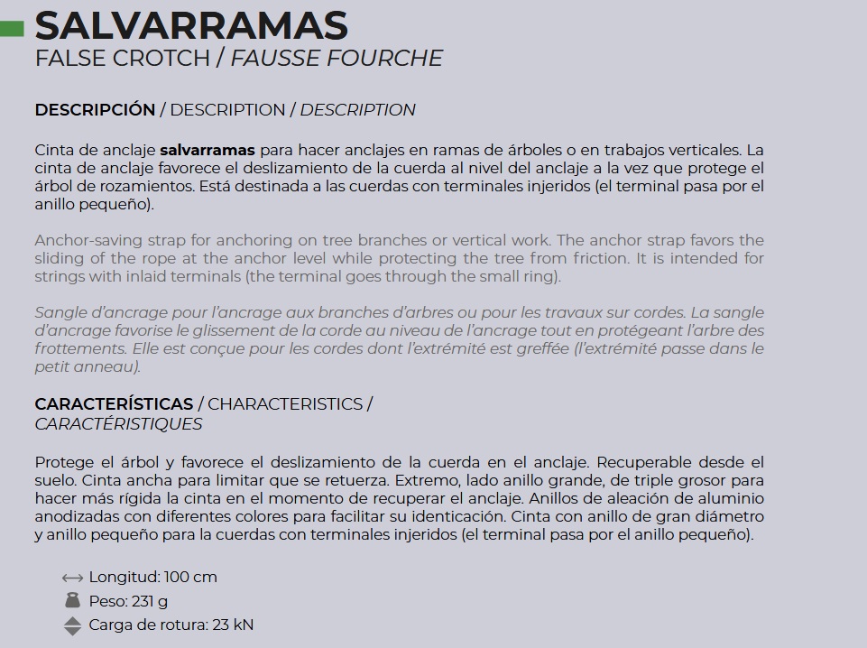 Cinta de Anclaje Salvarramas