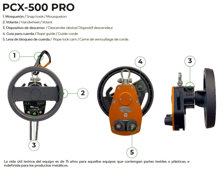 Kit Rescate PCX-500 Pro de 30 Metros