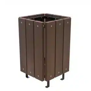 Papelera Canadá Acero Madera WPC