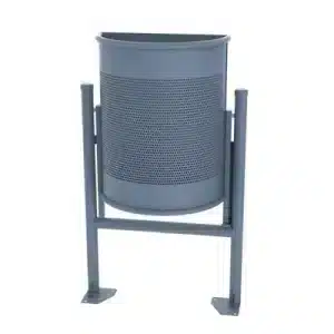 Papelera chapa semicircular