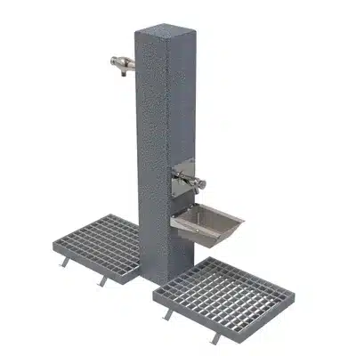 Fuente doble Galdana DOG con religa Galvanizada 1 Fuente doble Galdana DOG con religa Galvanizada