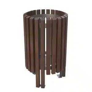 Papelera Salou con madera WPC