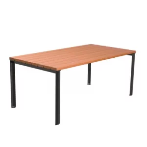 Mesa MINIM10 Acero y Madera Tropical