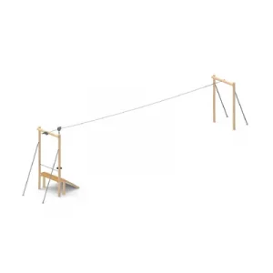 TIROLINA CON MADERA DE ROBINIA