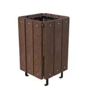 Papelera Canadá Madera Plástico Reciclado