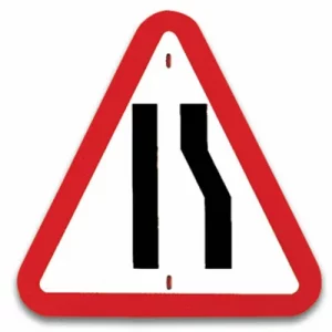 señales trafico - estrechamiento calzada por la derecha