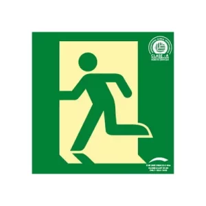 Señal Clase A Evacuación Salida Izquierda 160x160mm