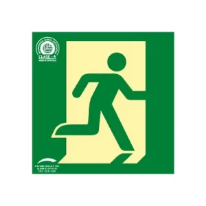 Señal Clase A Evacuación Salida Derecha 160x160mm