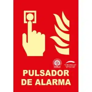 Señal Clase A Extinción Pulsador Alarma 297x210mm