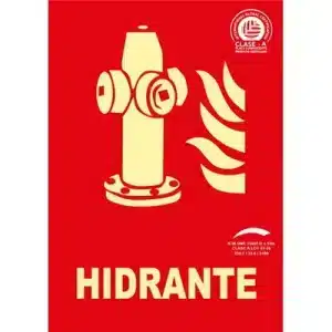 Señal Clase A Extinción Hidrante 297x210mm
