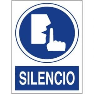 Cartel PE Indicación de Silencio A4