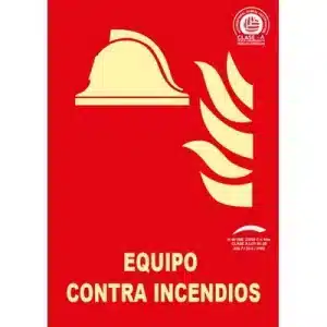 Señal Clase A Extinción Equipos Contra Incendios 297x210mm