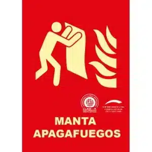 Señal Clase A Extinción Manta Apagafuegos 297x210mm