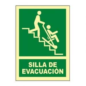 Señal Clase B Silla de Evacuación A4