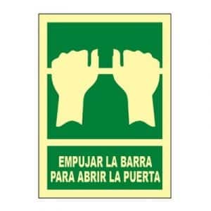 Señal Clase B Empujar la Barra para Abrir la Puerta A4