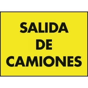 Cartel PP Salida de Camiones de 70x50cm