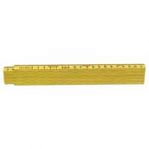 METRO PLEGABLE FIBRA 2 MTS AMARILLO Plástico reforzado