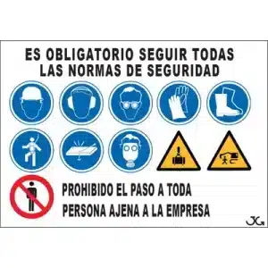 Cartel Combinado 100x70cm Castellano