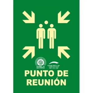 Señal Clase A Evacuación Punto Reunión 210x297mm
