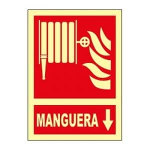 Señal Clase B Manguera Flecha Inferior A4