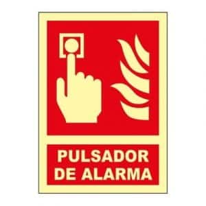 Señal Clase B Pulsador de Alarma A4