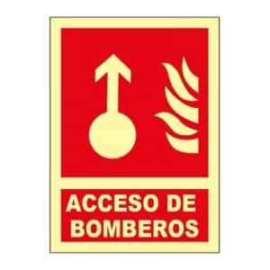 Señal Clase B Acceso de Bomberos A4