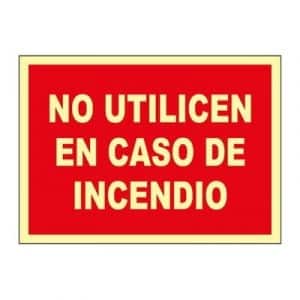 Señal Clase B No Utilizar en Caso de Emergencia A4