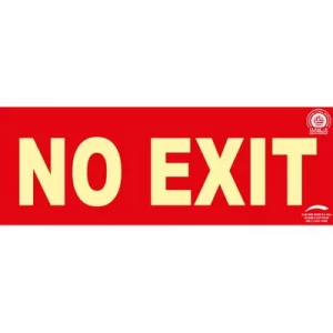 Señal Clase A Evacuación No Exit 297x105mm
