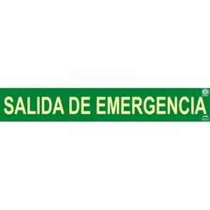 Señal Clase A Evacuación Salida Emergencia 650x105mm