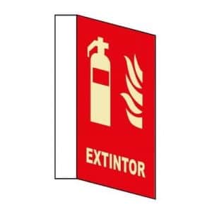 Señal Clase B Extintor Banderola A4