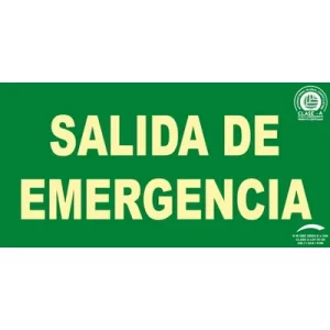 Señal Clase A Evacuación Salida Emergencia 320x160mm
