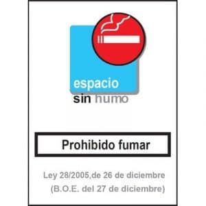 Cartel PVC Espacio sin Humo A4
