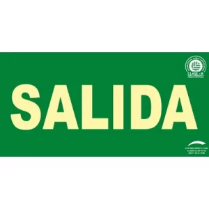 Señal Clase A Evacuación Salida 320x160mm