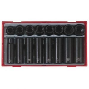JUEGO DE VASOS DE IMPACTO 1/2" TT9116 16 PZAS JUEGO DE VASOS DE IMPACTO 12" TT9116 16 PZAS