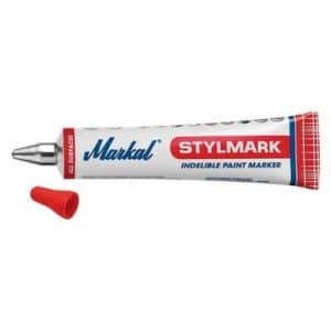 Tubo de Pintura Indeleble Roja con Punta de Bola Stylmark