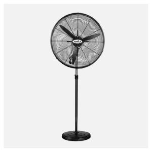 Ventilador De Pie Indust.tormenta Negro 3velocidades 280w 3aspas Fijo Y Rotatorio Regx81x81 Cm