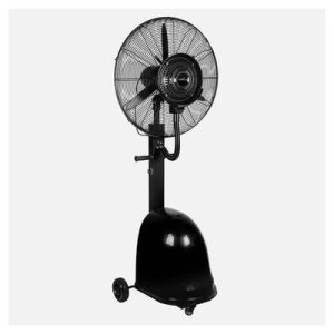 Ventilador Nebulizad.de Pie Napoleon Negro 1velocidad 260w 3aspas 175x65x55cm Tanque Agua 49l Rotatorio