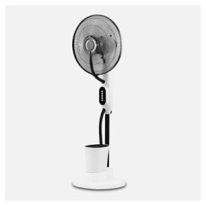 Ventilador Humidificador Pie Iceberg Blanco/negro 80w 3velocidades 3aspas Nebulizador 125x43x38cm Tanque Agua 2,8l