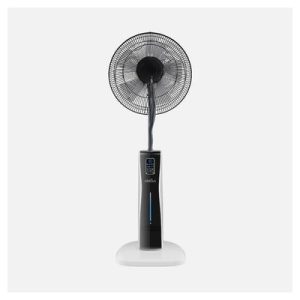 Ventilador De Pie Corvo Blan/negro 3 Vel.75w.5Asp Nebulizador 125x43x40cm Remoto Y Temporizador, Tanque De Agua 2l