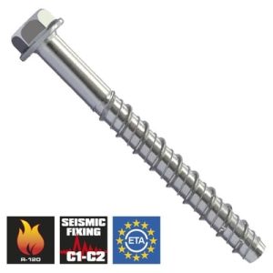 Tornillo directo hormigón hexagonal homologado ZN - CE OP.1