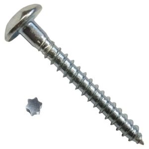 Tornillo inviolable TX rosca madera Cincado