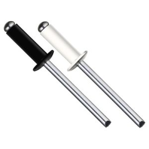 Remache tubular DIN 7337-A lacado blanco o negro - aluminio / acero - 3,2X8 - RESAB3208