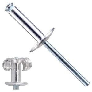 Remache tubular Flor cabeza ancha aluminio / acero